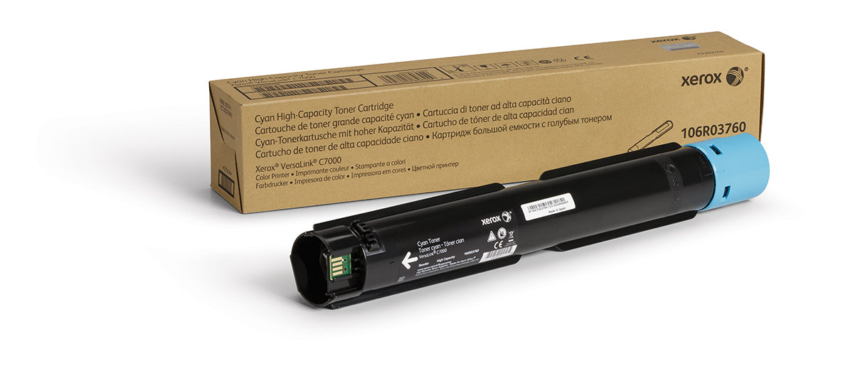 Xerox C7000 Genuine Cyan High-Yield Toner Cartridge, 10,100 Pages
