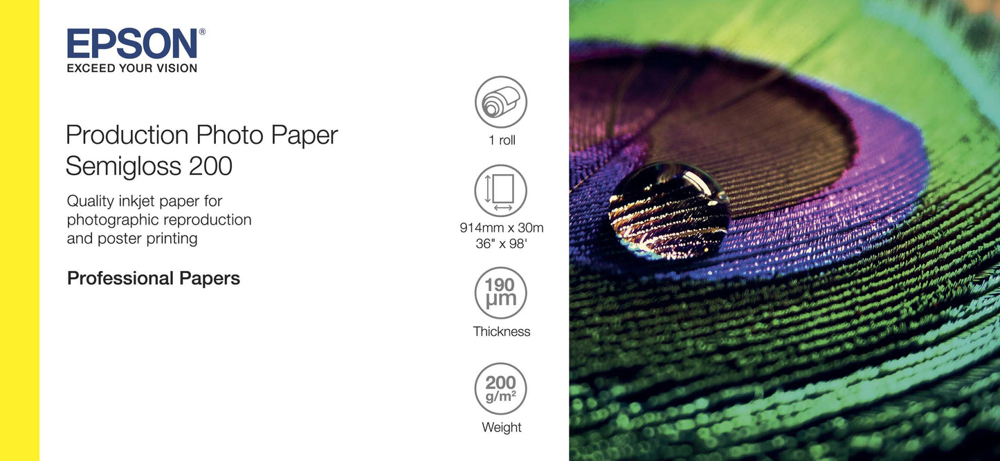 Epson Photo Paper Semigloss 200 White Semi-gloss