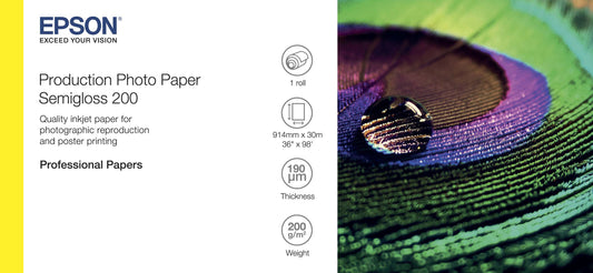 Epson Photo Paper Semigloss 200 White Semi-gloss