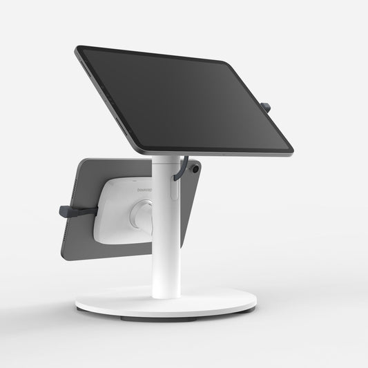 Bouncepad Core Twin + Counter Base | Compatible with All USB-C | White