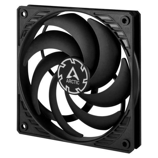 ARCTIC P12 Slim 120mm Pressure Optimised PWM PST Case Fan w/ Cable Splitter, Black, Fluid Dynamic, 200-2100 RPM