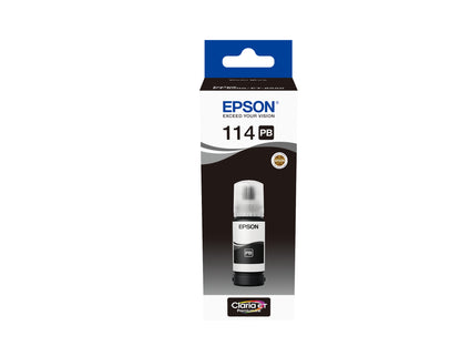 Epson 114 Genuine Black Ink Bottle, Standard Yield, C13T07B140
