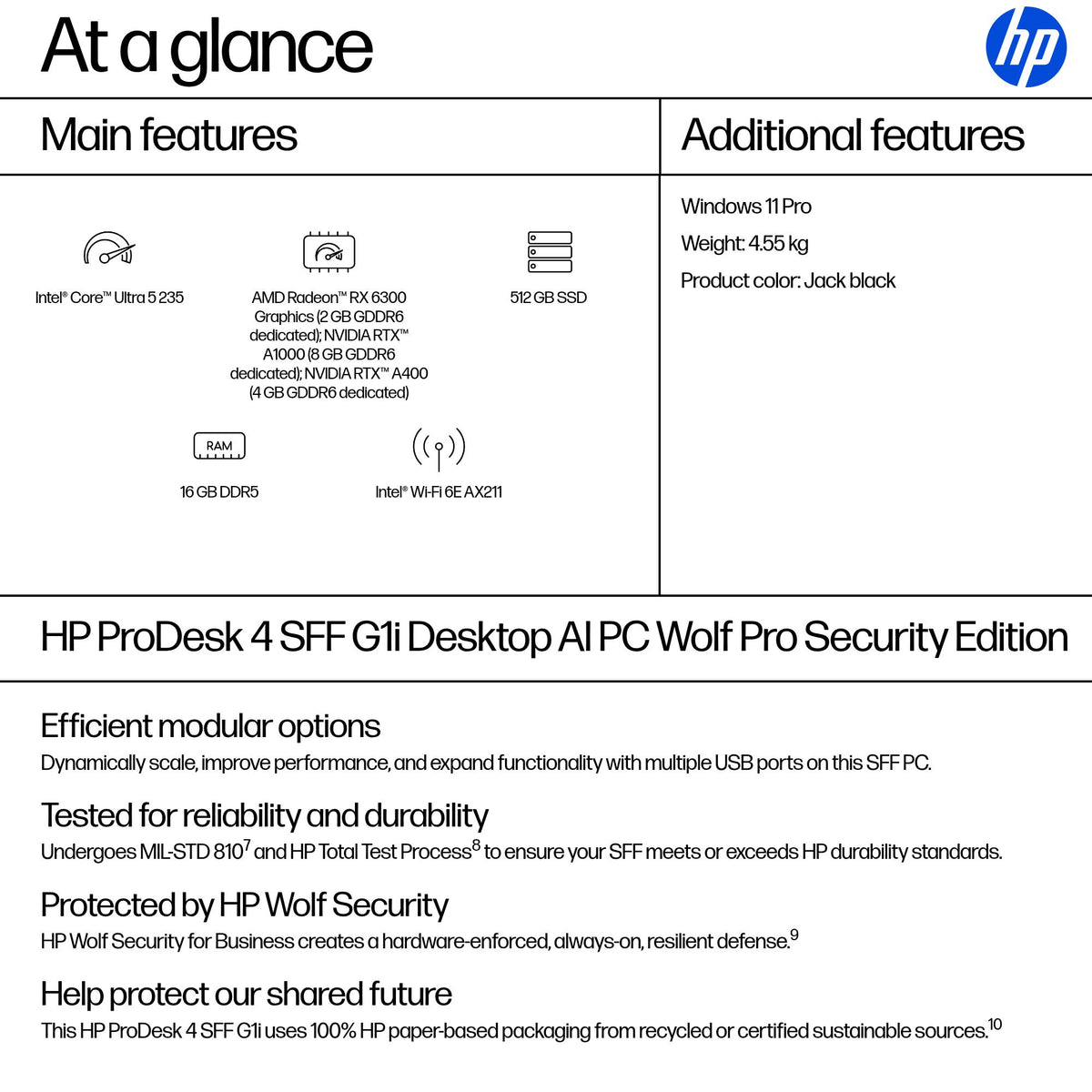 HP ProDesk 4 SFF G1i AI PC – Core Ultra 5 235, 16GB, 512GB SSD, image 3