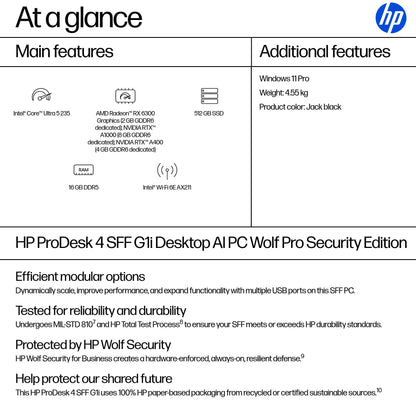 HP ProDesk 4 SFF G1i AI PC – Core Ultra 5 235, 16GB, 512GB SSD, image 3