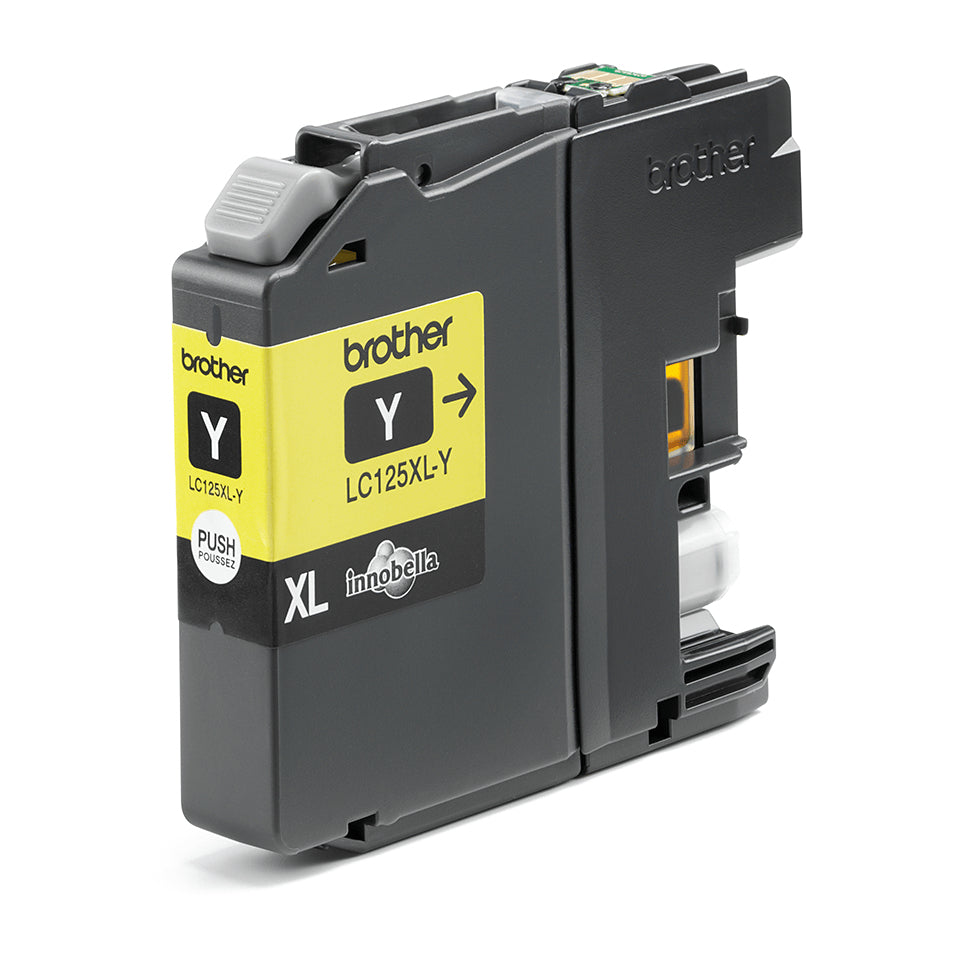 Brother LC-125XLY Genuine Yellow High-Yield Ink Cartridge, 1,200 Pages, image 2