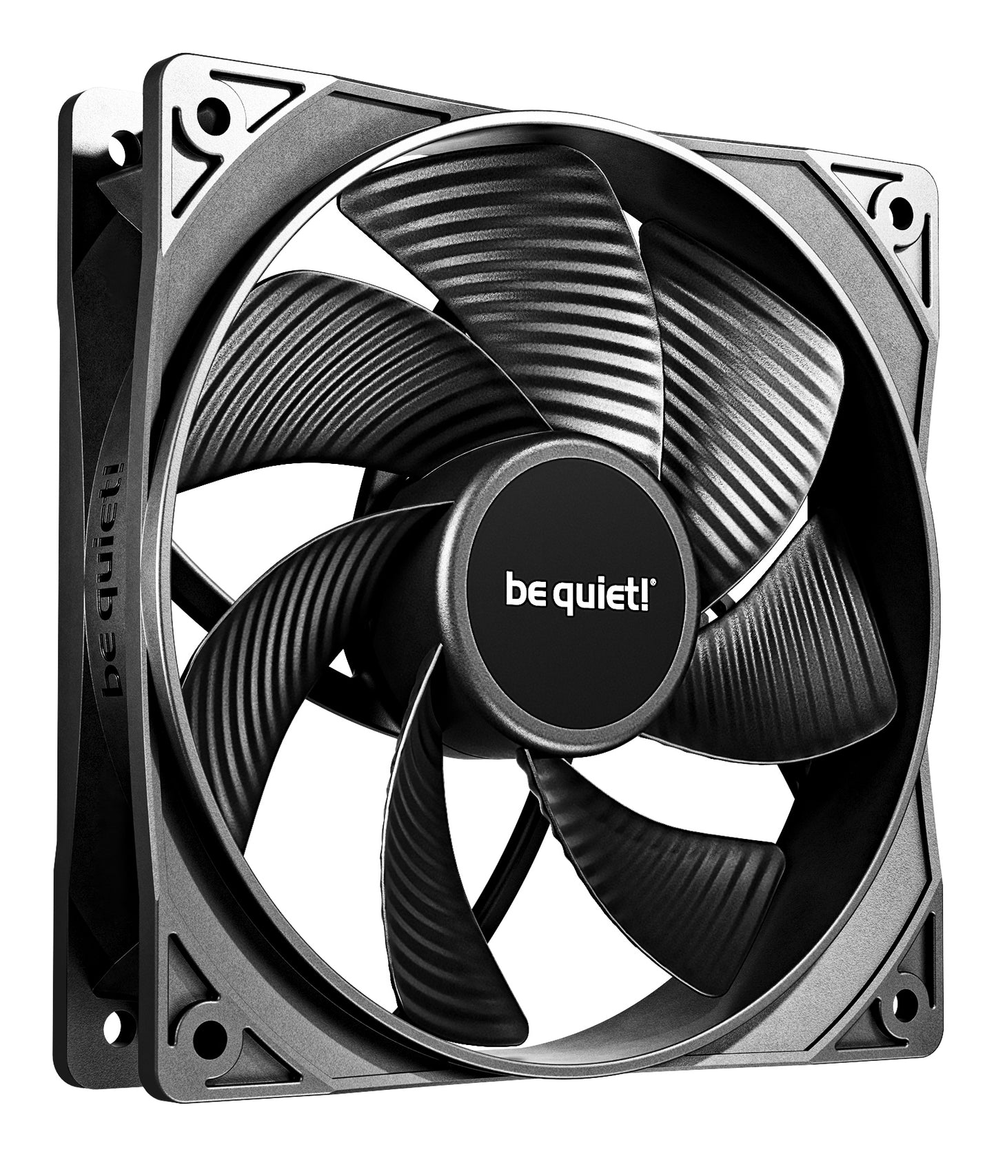 Be Quiet! BL137 Pure Wings 3 120mm PWM Reverse Blade Case Fans (3 Pack), Rifle Bearing, 1500 RPM, Black