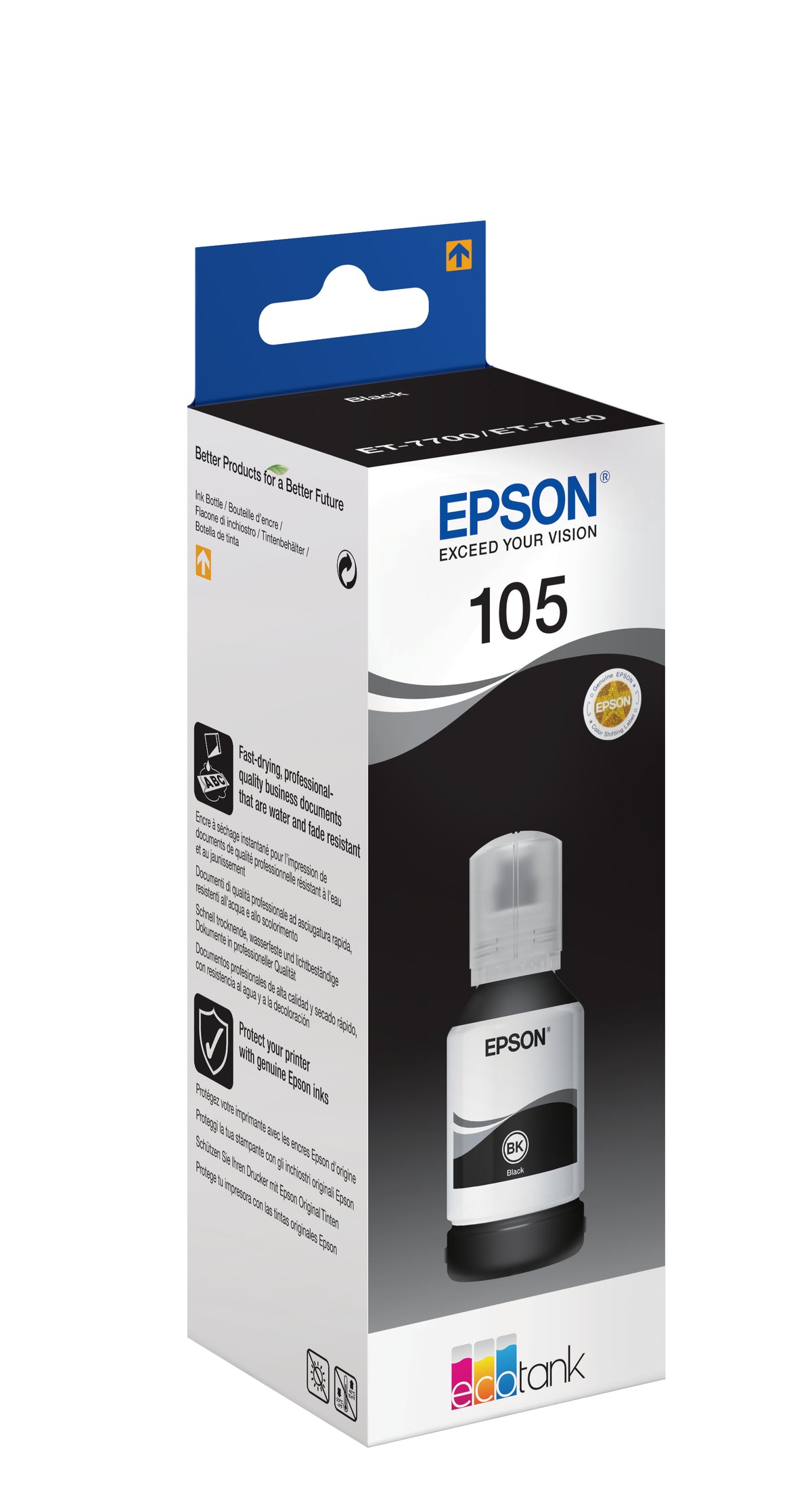 Epson 105 Genuine Black Ink Bottle, image 4