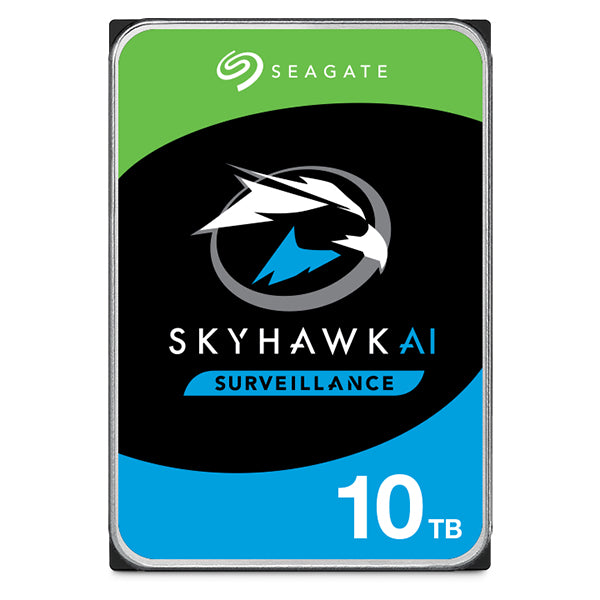 Seagate 3.5", 10TB, SATA3, SkyHawk AI Surveillance Hard Drive, 7200RPM, 256MB Cache, 24/7, OEM