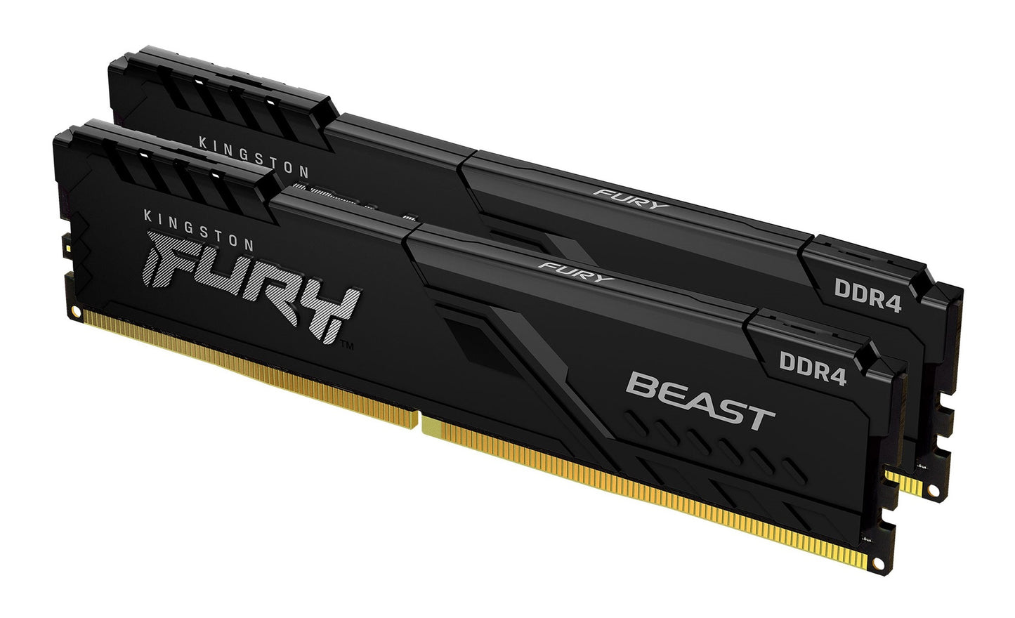 Kingston Fury Beast 16GB Kit (2 x 8GB), DDR4, 3200MHz (PC4-25600), CL16, XMP, DIMM Memory