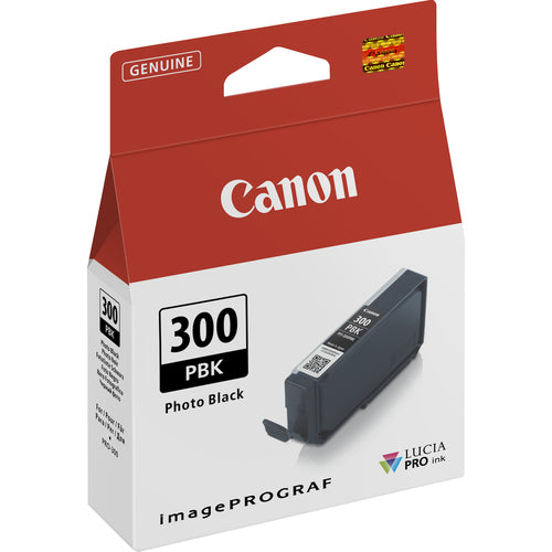 Canon PFI-300PBK Genuine Photo Black Ink Cartridge, 303 Pages