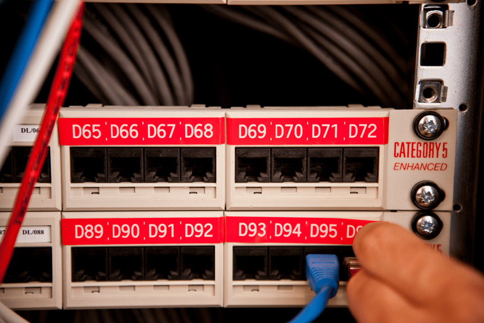 Brother TZe-435 White on Red Label Tape, 12mm x 8m, image 2