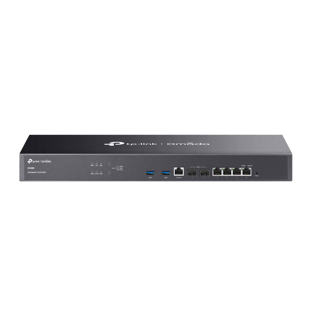 TP-LINK (OC400) Omada Hardware Controller, 2x 10G SFP+, 4x GB LAN, 2xUSB, up to 1000 APs, 200 Switches, 100 Routers, Cloud Access, Multi-Site