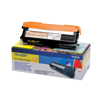 Brother TN-328Y Genuine Yellow Toner Cartridge, 6,000 Pages