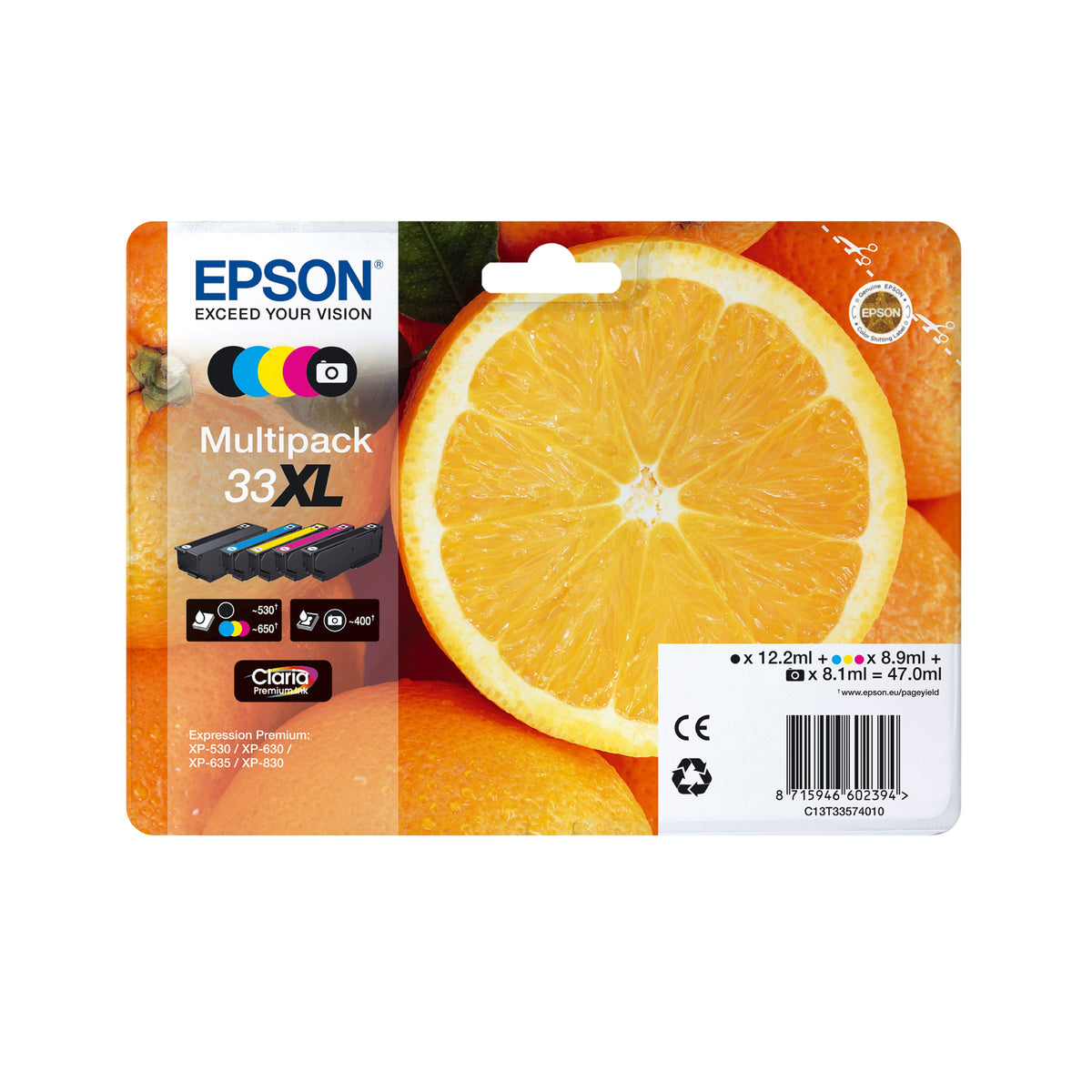 Epson 33 Genuine Magenta Ink Cartridge, 300 Pages, image 3