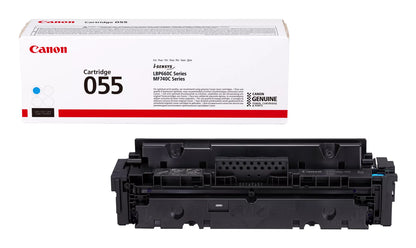Canon 055 Genuine Cyan Toner Cartridge, 2,100 Pages
