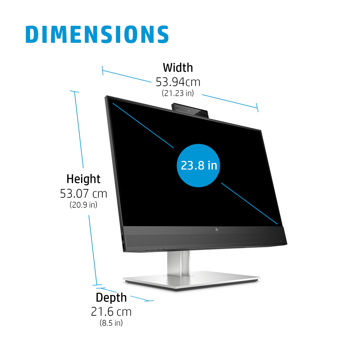 HP E24mv G4 FHD Conferencing Monitor 23.8" Full HD IPS Monitor, image 6