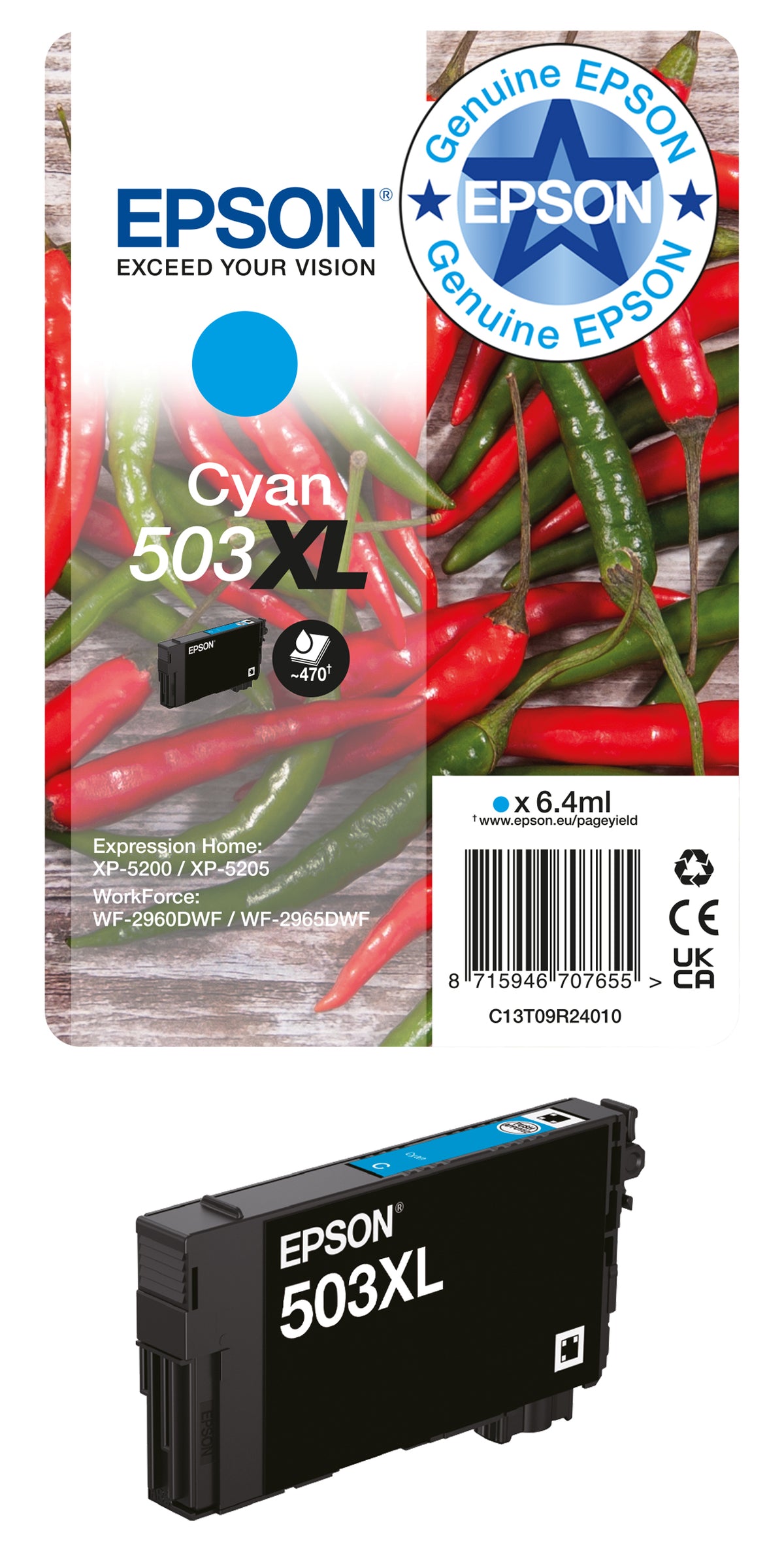 Epson 503XL Genuine 4-Colour High-Yield Ink Multipack, 550 Pages, C13T09R64010, image 6