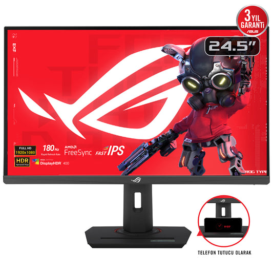 Asus 24.5" ROG STRIX USB Type-C HDR Gaming Monitor (XG259CS), Fast IPS, 1920 x 1080, 1ms, 180Hz, ELMB SYNC, DisplayWidget Center, VESA