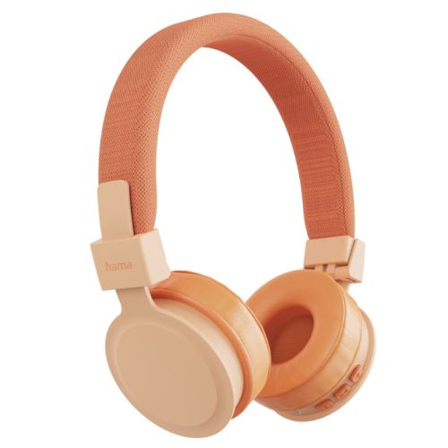 Hama (Freedom Lit III) Bluetooth Headset w/ Mic, 3.5mm Jack/USB-C, Foldable, Up to 15hrs Battery, Orange