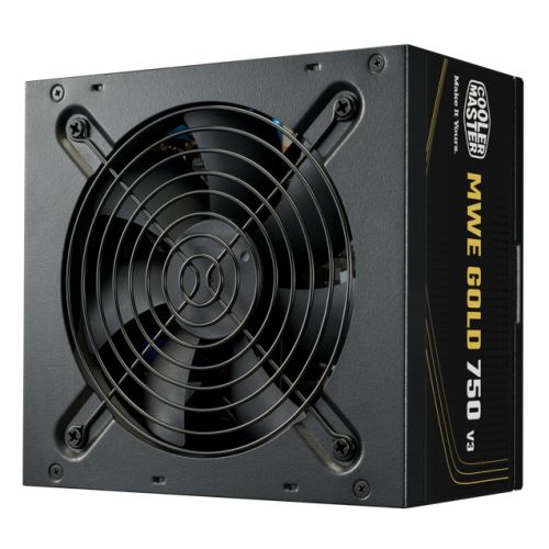 Cooler Master 750W MWE Gold V3 ATX 3.1 PSU, Fully Wired, HDB Bearing Fan, 80+ Gold