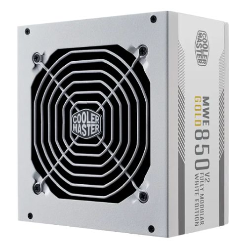 Cooler Master 850W MWE Gold V2 ATX 3.1 PSU, Fully Modular, HDB Bearing Fan, 80+ Gold, PCIe 5.1, White