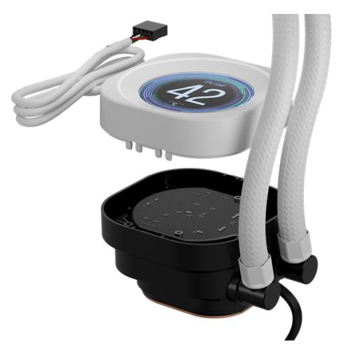 Corsair NAUTILUS RS LCD Module, Customisable 2.1" IPS LCD Screen, iCUE, White *For Corsair NAUTILUS RS & NAUTILUS RS ARGB CPU Coolers Only*