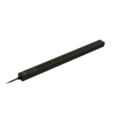 APC Easy Rack PDU, Basic, 0U, 1 Phase, 3.7kW, 230V, 16A, 20 x C13 and 4 x C19 outlets, image 2