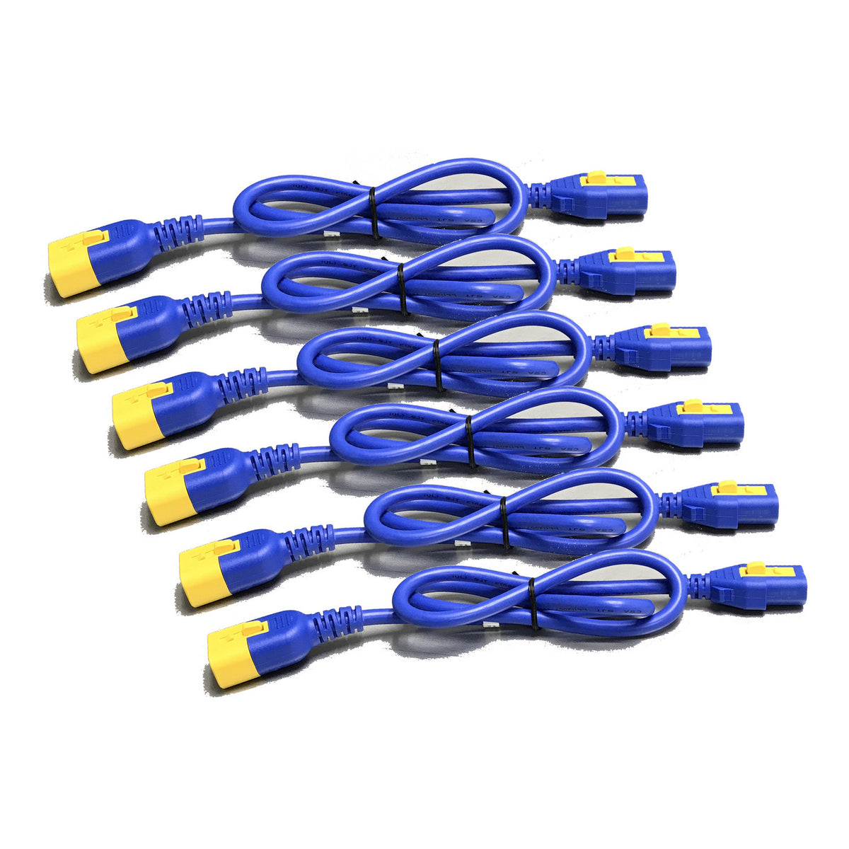 APC Power Cord Kit (6 ea), Locking, C13 to C14, 1.8m, Blue, image 3