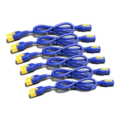 APC Power Cord Kit (6 ea), Locking, C13 to C14, 1.8m, Blue, image 3