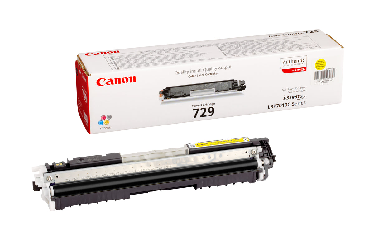 Canon 729 Genuine Yellow Toner Cartridge, 1,000 Pages, image 2