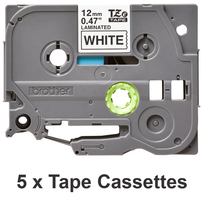 Brother TZe-231M5 Black on White Label Tape, 12mm x 8m, image 3