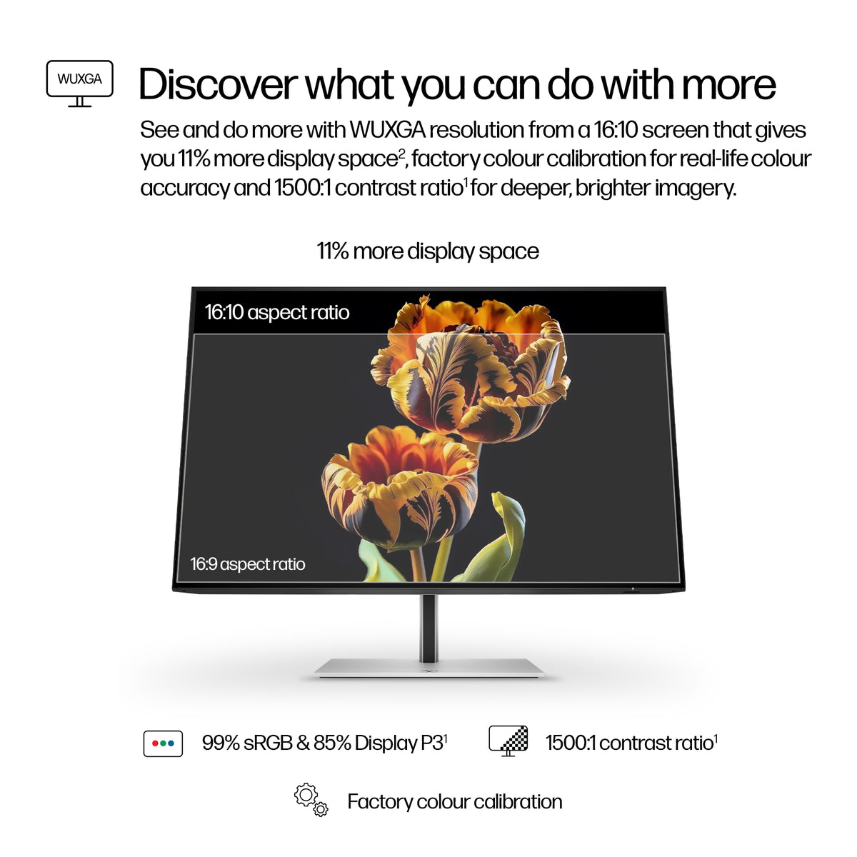 HP Series 7 Pro 24 inch WUXGA Monitor - 724pn 24" WUXGA IPS Monitor, 100Hz, 8X534AA#ABU, image 6