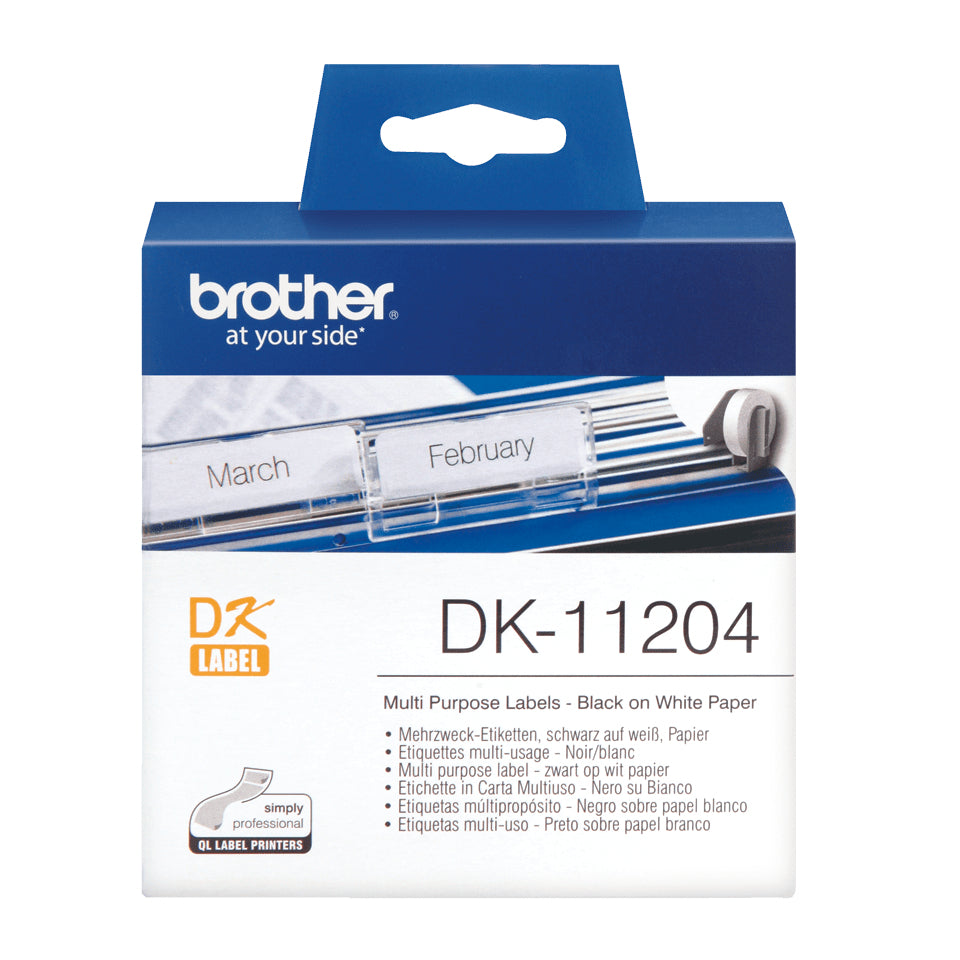 Brother DK-11204 Multi Purpose Labels, 400 per Roll, image 2