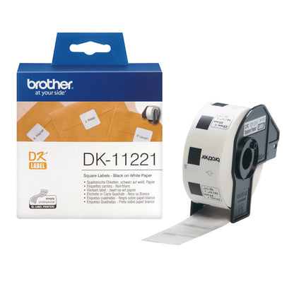 Brother DK-11221 Square Paper Label, 1000 per Roll