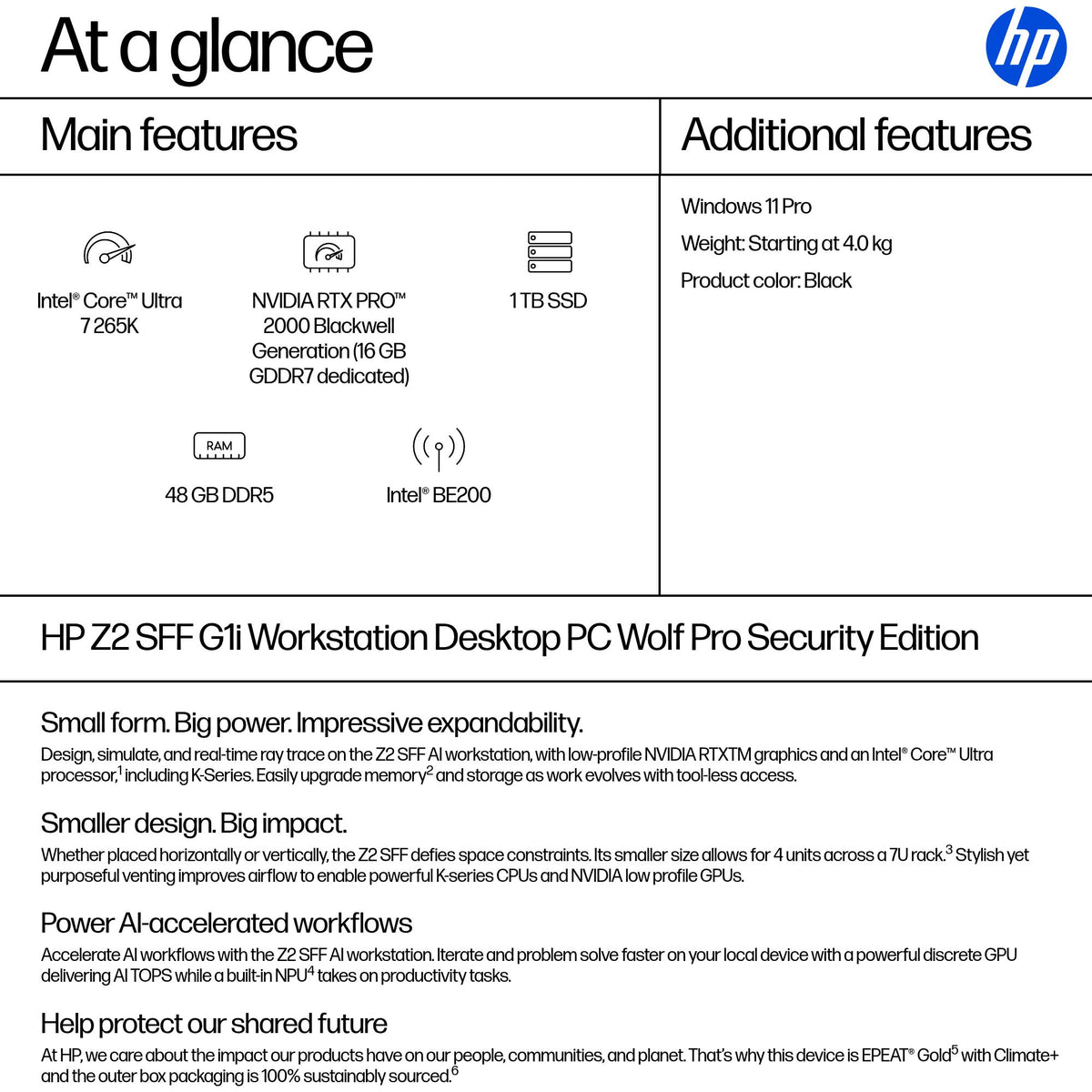 HP Z2 SFF G1i Workstation – Core Ultra 7 265K, 48GB, 1TB SSD, image 3