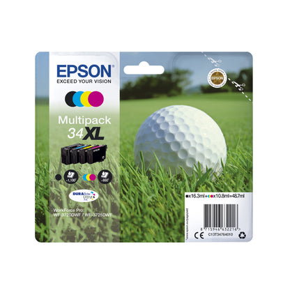 Epson 34 Genuine 4-Colour High-Yield Ink Multipack, 1,100 Pages, image 2