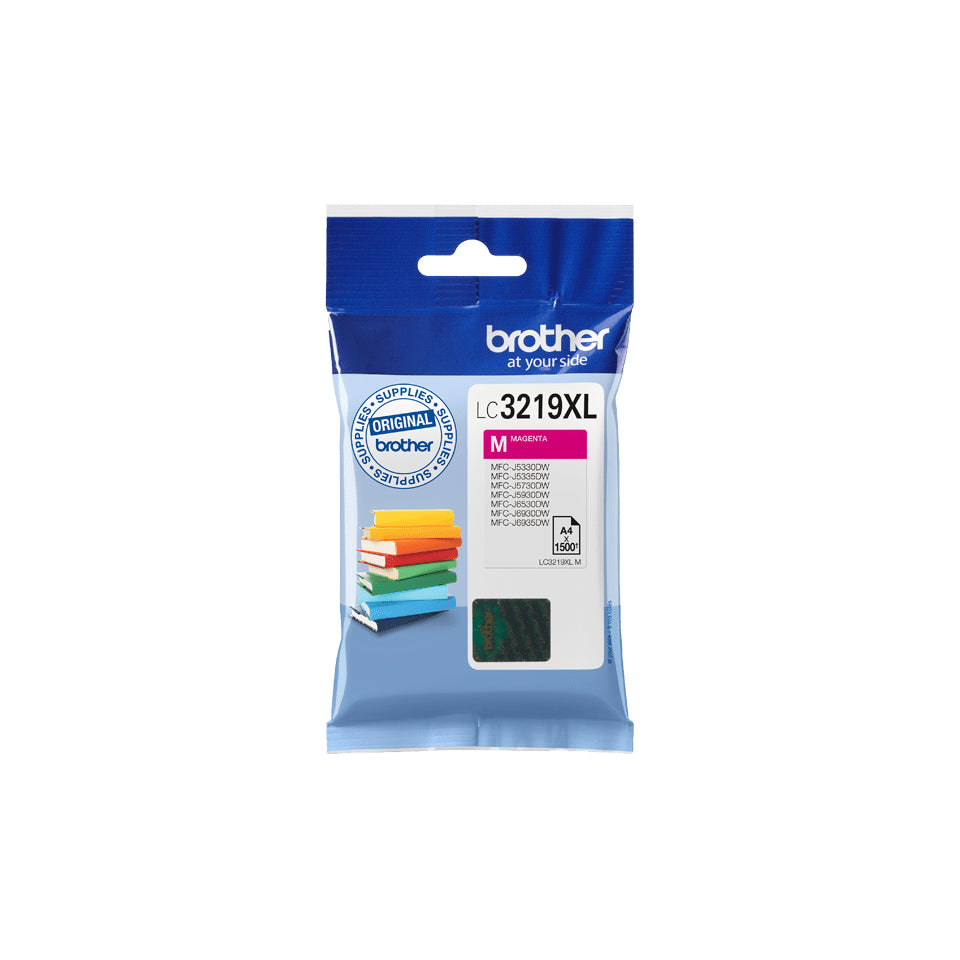 Brother LC-3219XLM Genuine Magenta High-Yield Ink Cartridge, 1,500 Pages, image 4