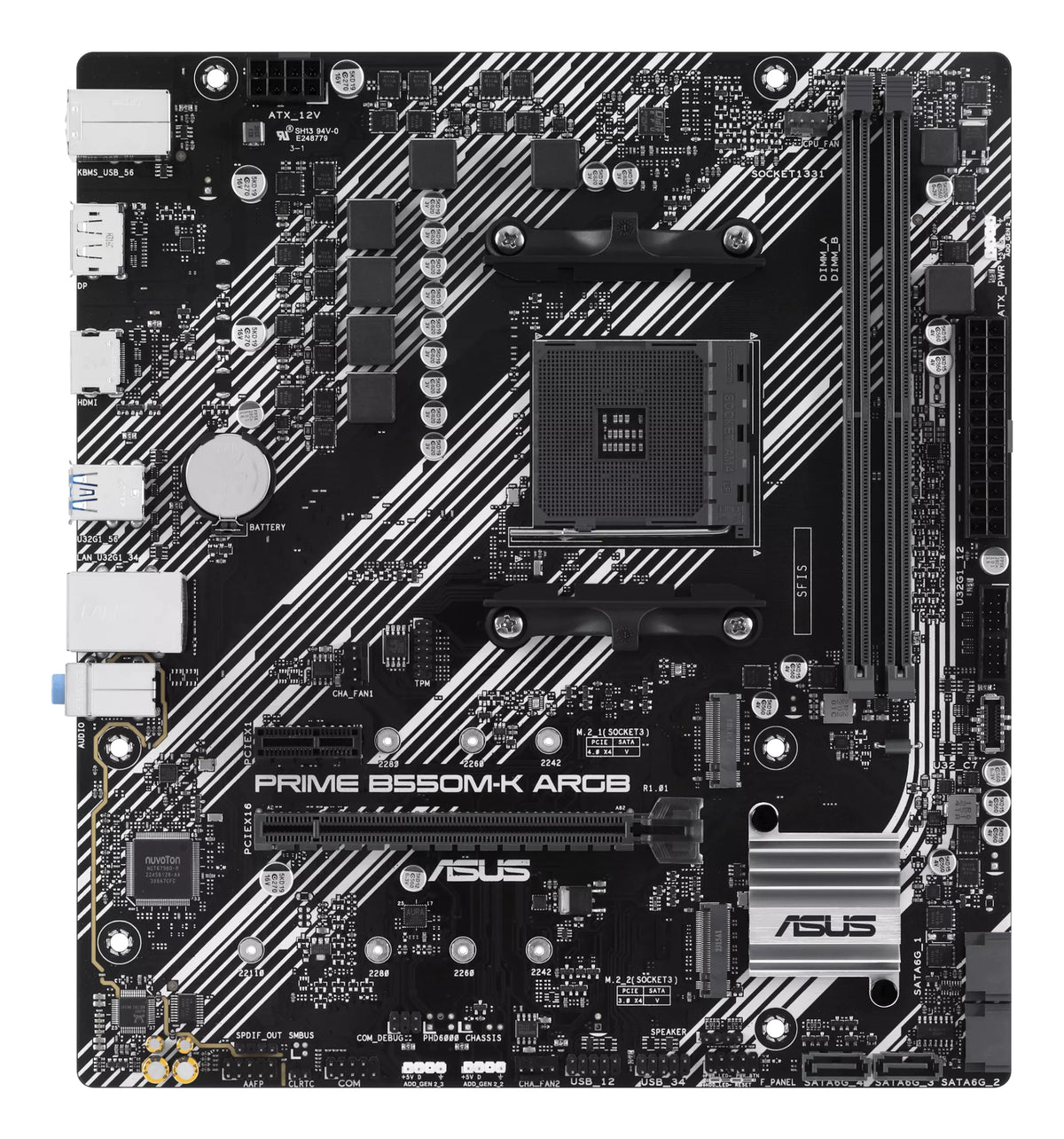 ASUS PRIME B550M-K ARGB AMD B550 Socket AM4 micro ATX, image 2