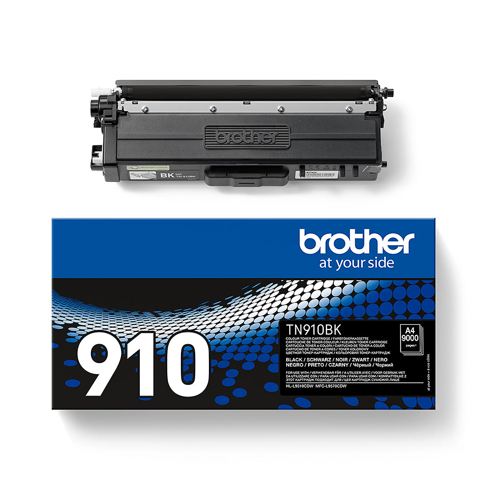 Brother TN-910BK Genuine Black Toner Cartridge, 9,000 Pages, image 3