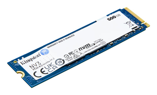 Kingston 500GB NV3 M.2 NVMe Gen4 SSD, M.2 2280, PCIe4, R/W  5000/3000 MB/s