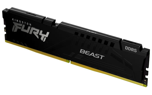 Kingston Fury Beast 32GB, DDR5, 5200MHz (PC5-38400), CL40, 1.25V, ECC, XMP 3.0, PMIC, DIMM Memory
