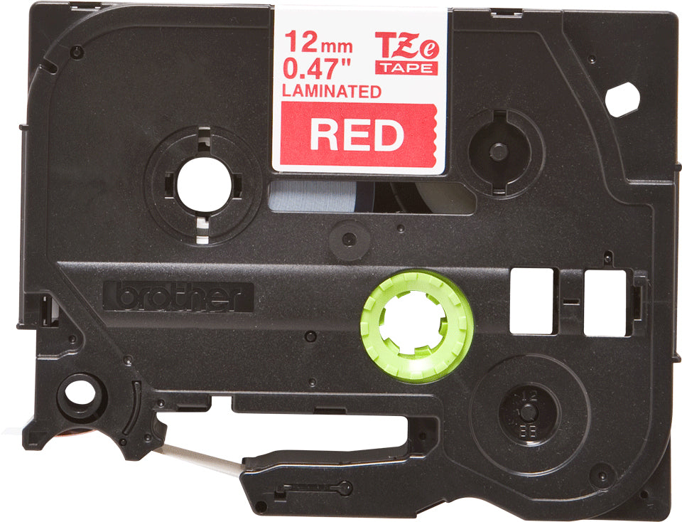 Brother TZe-435 White on Red Label Tape, 12mm x 8m, image 3