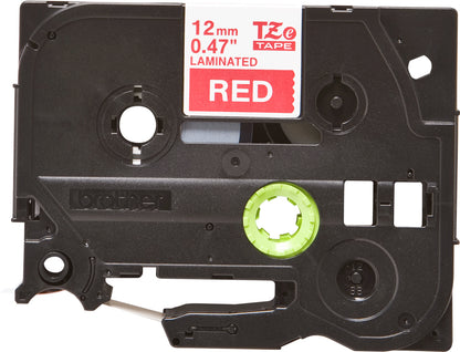 Brother TZe-435 White on Red Label Tape, 12mm x 8m, image 3