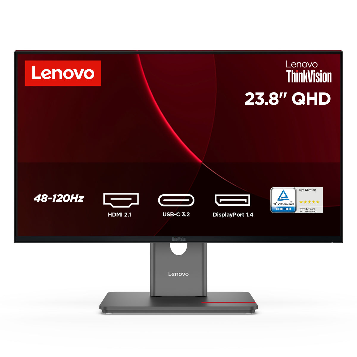 Lenovo ThinkVision P24Q-40 Monitor 23.8" QHD IPS Monitor, 120Hz