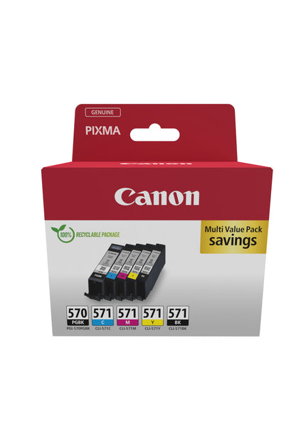 Canon 0372C006 Genuine 4-Colour Ink Multipack