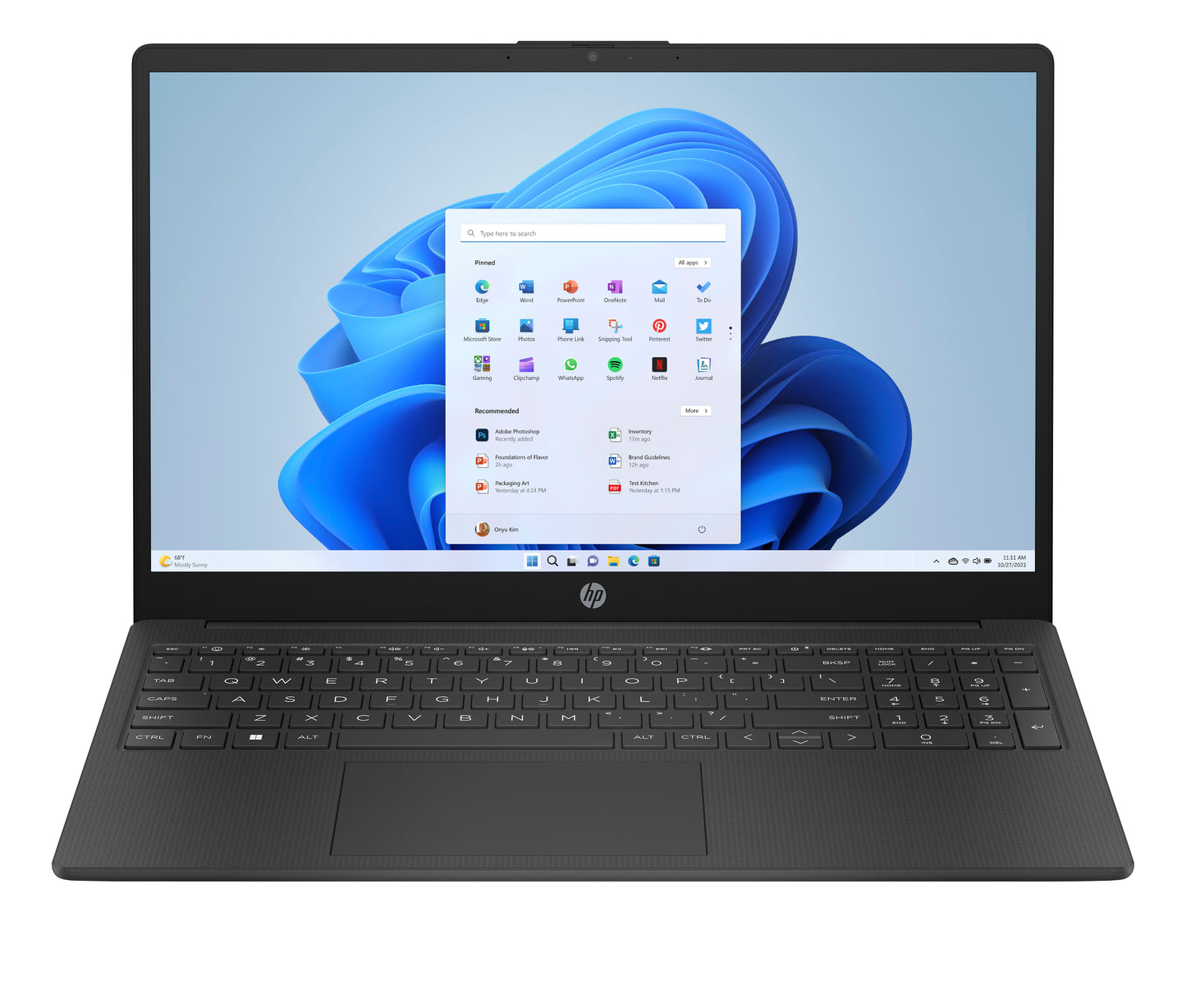 HP 15-fc0036na AMD Ryzen™ 5 7520U Laptop 39.6 cm (15.6") Full HD 8 GB LPDDR5-SDRAM 512 GB SSD Wi-Fi 6 (802.11ax) Windows 11 Home Black