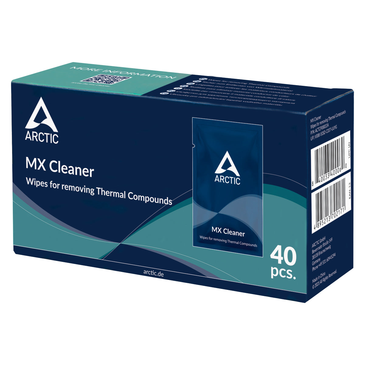 Arctic MX Cleaner - Wipes for removing Thermal Compounds (40 Pieces), image 2
