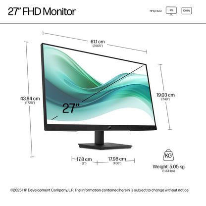 HP Series 3 Pro 27 inch FHD Monitor - 327pf 27" Full HD IPS Monitor, 100Hz, image 5
