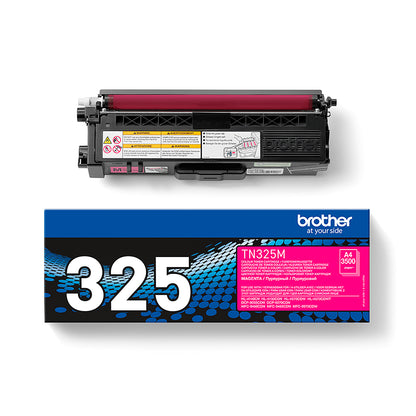 Brother TN-325M Genuine Magenta Toner Cartridge, 3,500 Pages, image 2