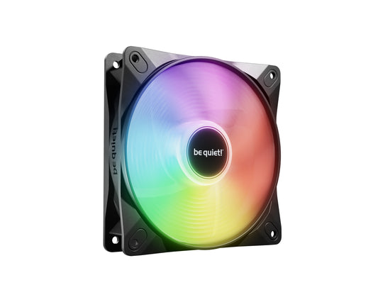 Be Quiet! (BL132) Light Wings LX 120mm PWM Reverse Blade ARGB Case Fan, Rifle Bearing, Impeller w/ 16 LEDs, Daisy-Chain, Up to 1500 RPM, Black
